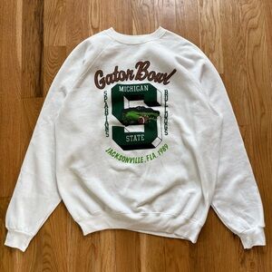 Michigan State Spartans MSU Gator Bowl Vintage 80s Hanes Made in USA Sweatshirt